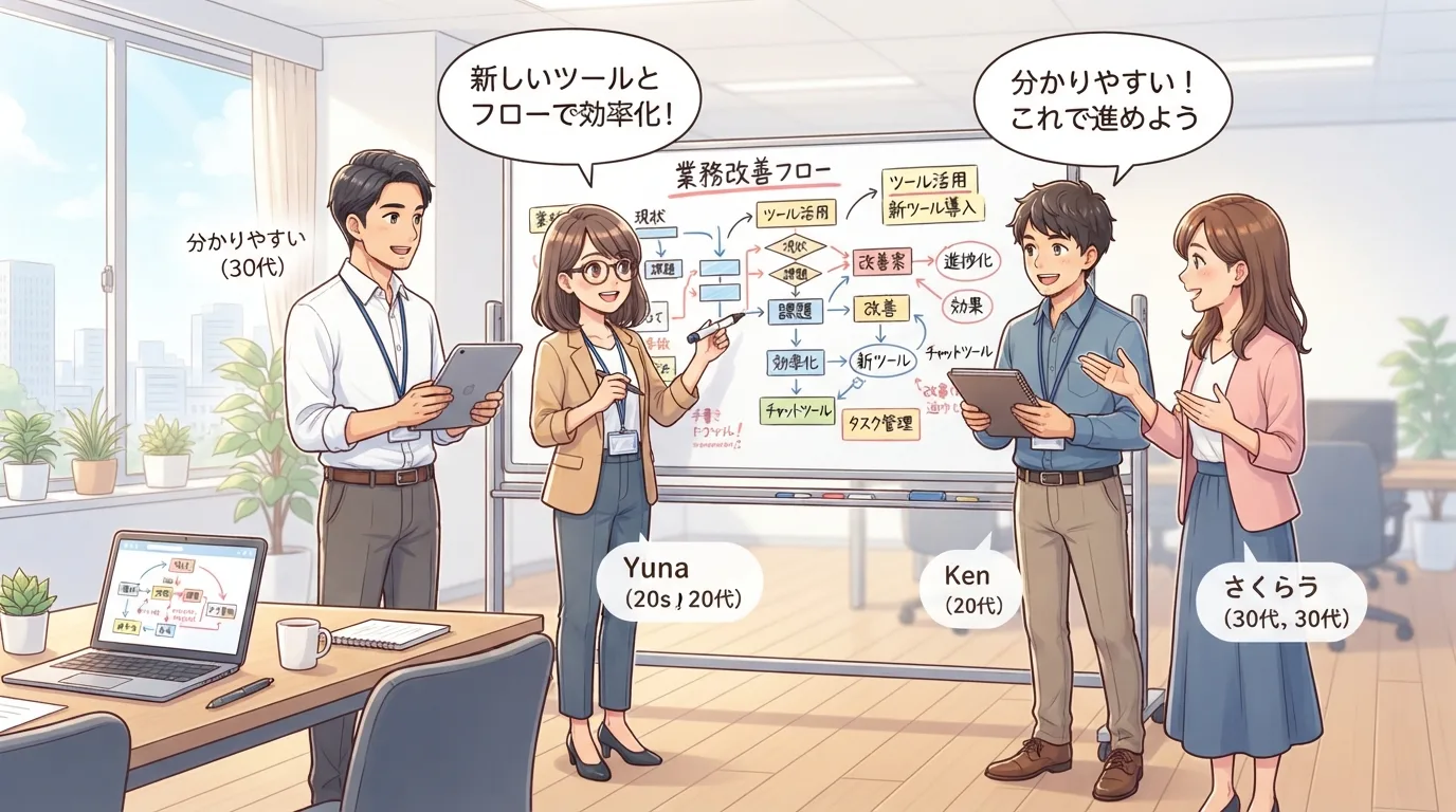 SaaS導入の失敗を立て直すための手順を検討している様子
