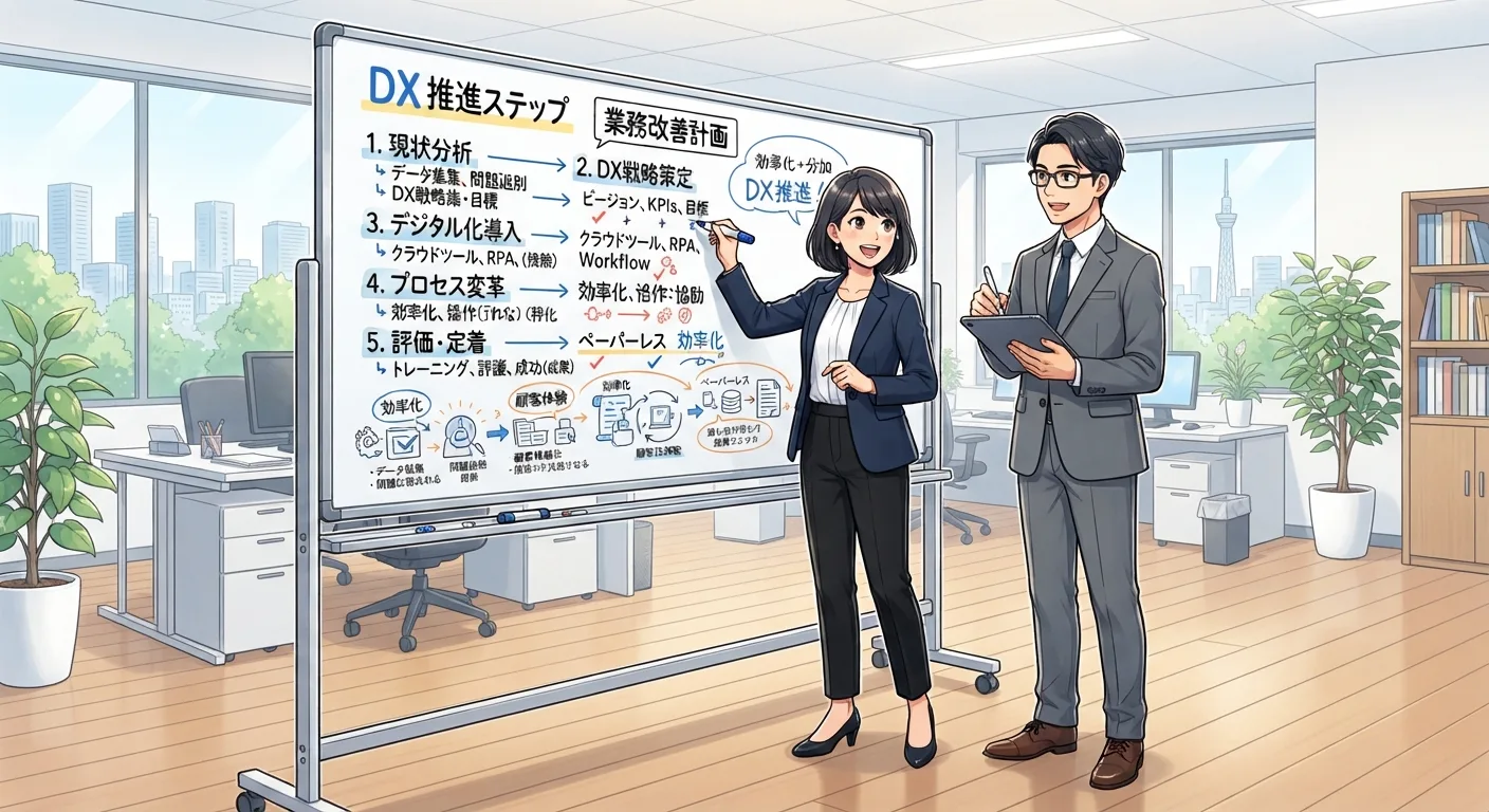 DXのステップを考える担当者