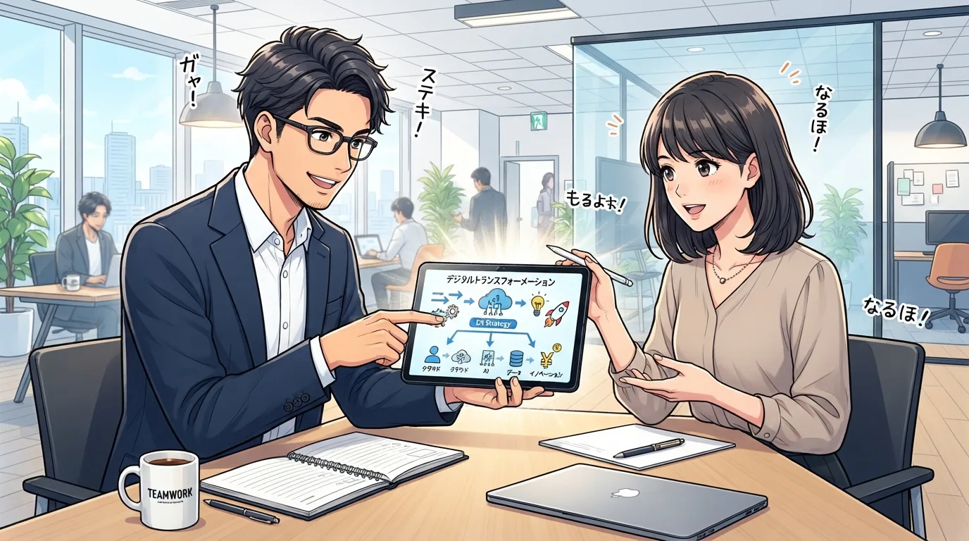 DX相談をする二人