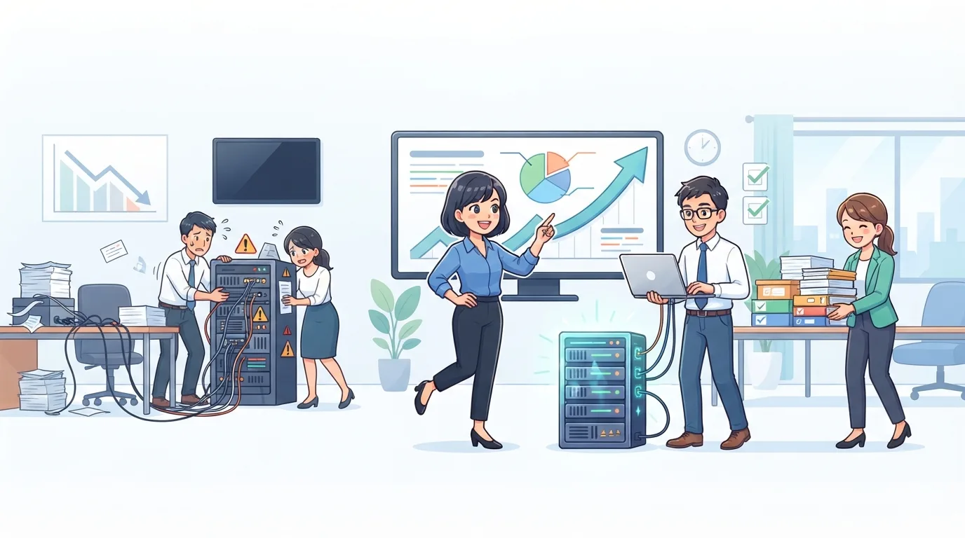 DXを立て直すためのステップを示すイラスト