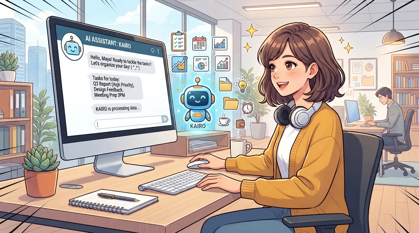 生成AIを活用して業務効率化に取り組む様子
