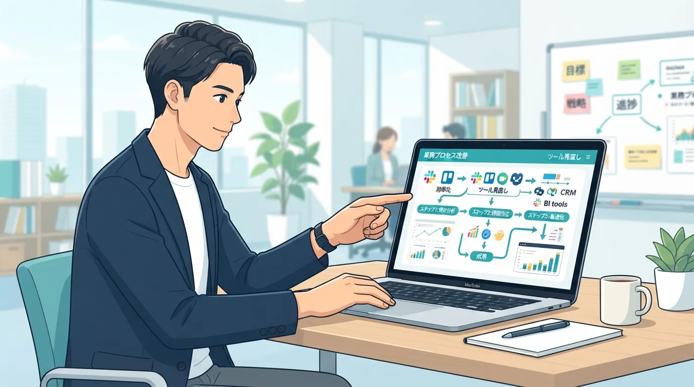 SaaS導入のつまずきを解消して立て直している様子