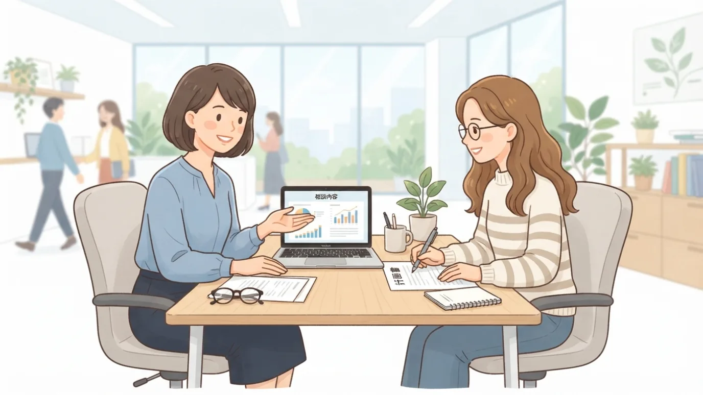 自社に合ったDX相談窓口を選ぶポイントをイメージしたイラスト